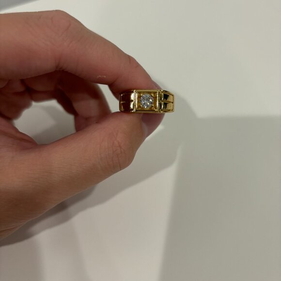 Men's Ring with Cubic Zirconia stone - size 9 - Picture 4 of 4